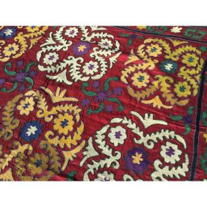 On The Roads Of Samarkand, Suzani Embroidered Wall Hanging