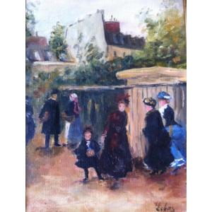 Oil On Canvas, Léonie Lebas (xixth Century)