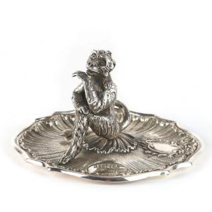 Baguier With Monkey In Silver Metal Goldsmith: Souche-lapparra