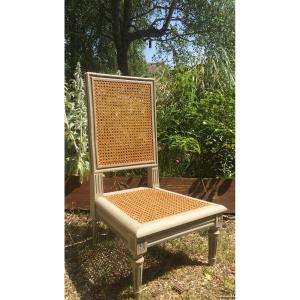 Louis XVI Style Lacquered Low Chair