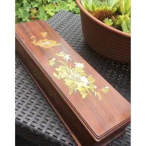 Large Glove Box With Inlaid Decor