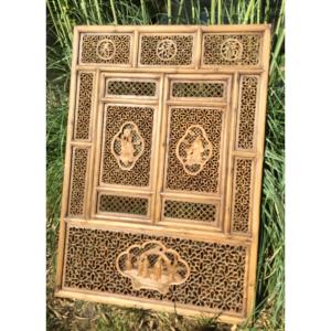 Partition And Its Window In Carved Wood, China