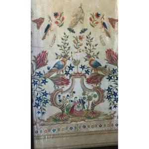 Tissus Peint Du XVIIIème Encadré