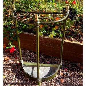 19th Century Semi-circle Brass Umbrella Stand