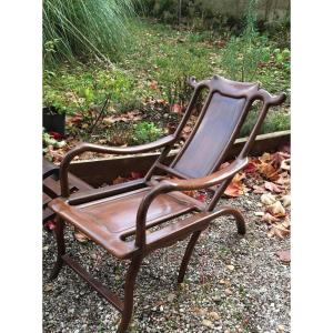 Exotic Wood Lounge Chair