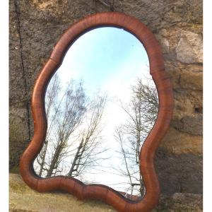 Small English Mahogany Mirror, 19th Century 
