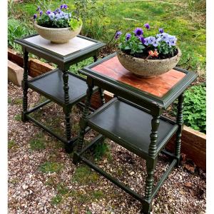 Pair Of Large Workshop Bolsters With Marble Top