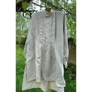 Old Linen Work Shirt, French Hemp,