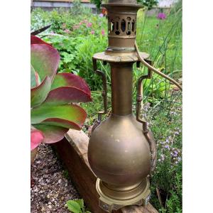Chinese Brass Lamp From Napoleon III Period
