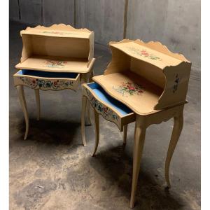 Pair Of Bedside Tables, Painted Sofa Ends 