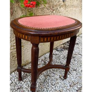 Louis XVI Style Marquetry Stool