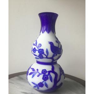 Beijing Glass Double Gourd Vase