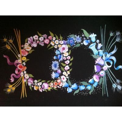 Original Gouache Janine Janet (nee Bouissou)