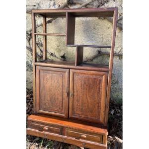 Exotic Wood Display Shelf, Circa 1900