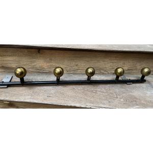 6-ball Brass Coat Rack 