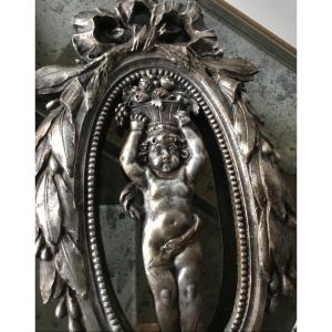 The Canephora Putti The Pair Of Silvered Bronzes