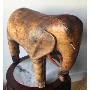 Elephant Footrest In English Leather By Dimitri Omersa