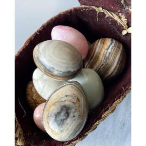 Collection Of 11 Hard Stone Eggs 