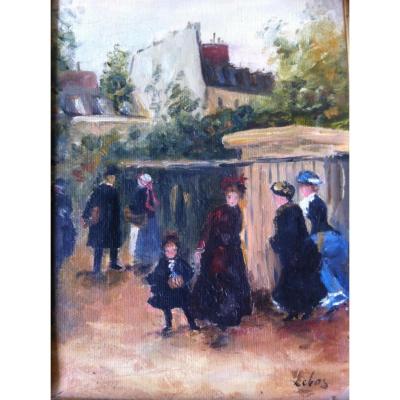Oil On Canvas, Léonie Lebas (nineteenth Century)