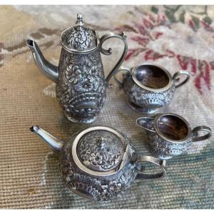 4 Piece Irish Silver Dinner Set 
