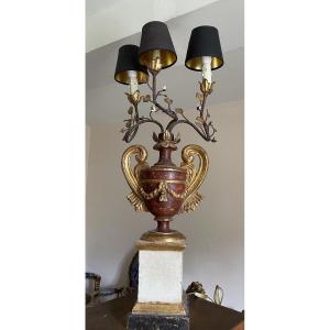 Large Three-light Torchiere Lamp 