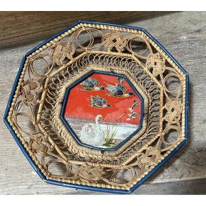Small Openwork Basket With Painted Decoration 