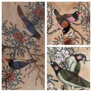 The 3 Small Bird Paintings, China Circa 1900ù