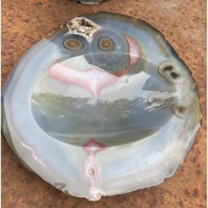 Blue Agate Ashtray Or Pocket Tray 