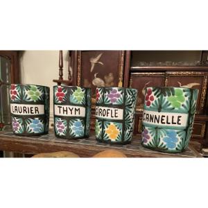 The 4 Small Vallauris Spice Jars
