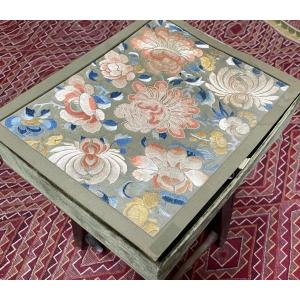 Glove Or Scarf Box, Covered In Chinese Embroidery 