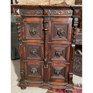 Miniature Cabinet, Masterful, In The Louis XIII Style