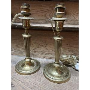 The Pair Of Small Restoration-era Candlesticks 