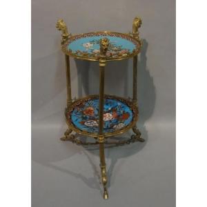 Athenian Woman In Gilt Bronze And Cloisonné Enamels 