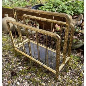 Art Deco Brass Magazine Rack, 1950s, Germany