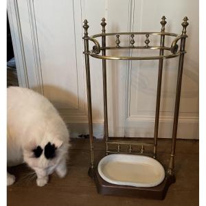 Art Nouveau Gilt Brass Umbrella Stand