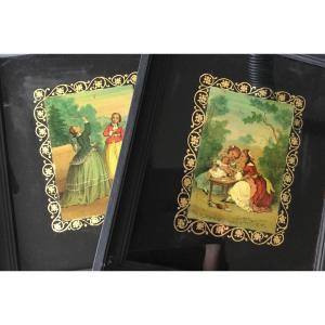 Both Mounted Under Glass, Children's Scenes