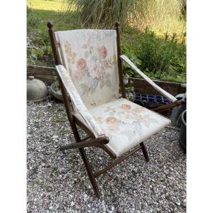 Small Napoleon III Period Bamboo-style Wooden Folding Chair