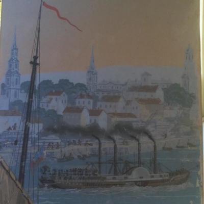 In Panel Wallpaper Panoramic Nineteenth