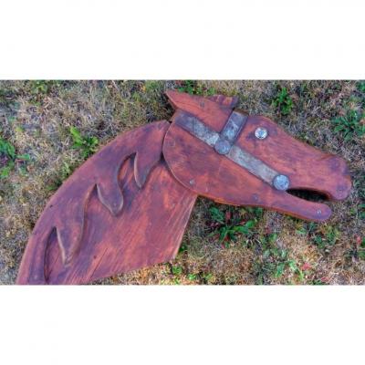Enseigne Cheval, Folk Art, Early 20th Century