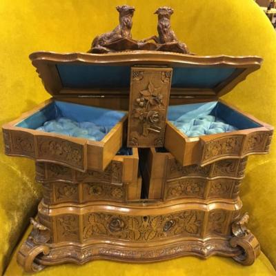 Important Jewelery Box, Work Of The Black Forest, Nineteenth