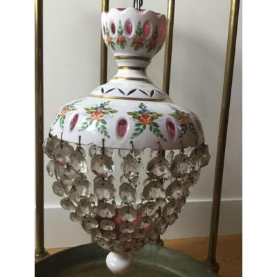 Ceiling Lamp In Opaline, Napoleon III Lii