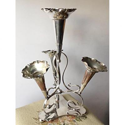 Pique Flowers In Silver Metal '1900