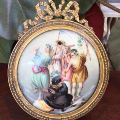 Miniature On Porcelain, Bronze Framing