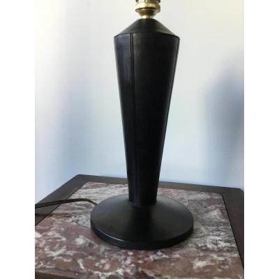 Foot Lamp Black Leather Pique Sellier