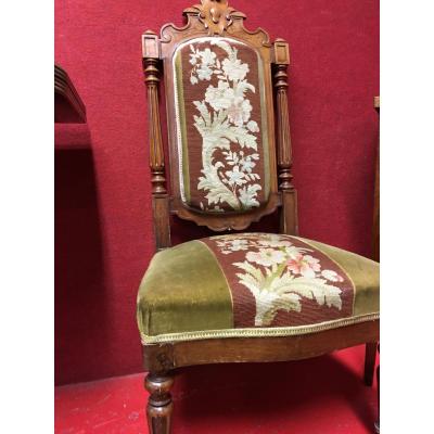 Tapestry Covered Low Chair, Napoleon III