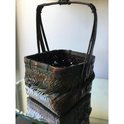 Ikebana Basket Woven Wicker, Japan, Edo Period