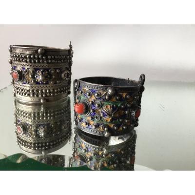 Kabylie Berber Articulated Child Bracelet (xixth Century)