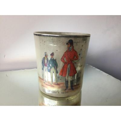 Eglomise Glass With Painted Decor, London 1830