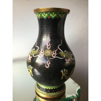 Vase With Dragons And The Fire Pearl, China, XIXth