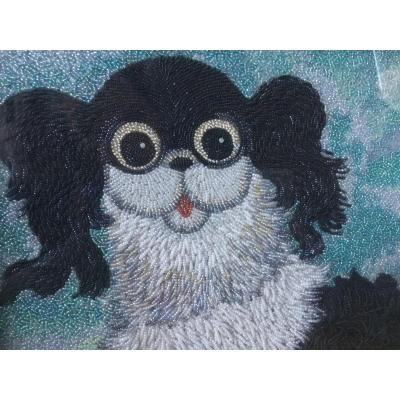 Fun Beaded Table With Relief, Napoleon III Period